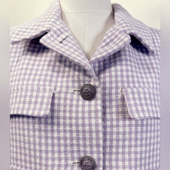 Zara Lilac Checkered Jacket - Picture 6 of 10